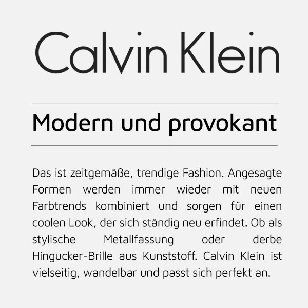 Calvin Klein Brillen Text